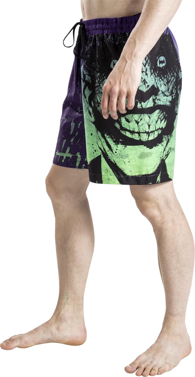 BATMAN Joker - Ha Ha Homme Short de Bain Multicolore 100% Polyester (recyclé)