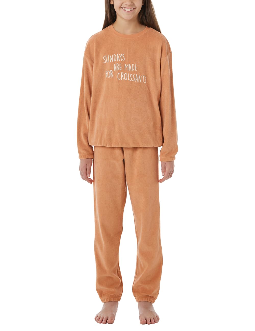 Schiesser Mädchen Schlafanzug Set Pyjama lang Frottee - Größe 98 bis 176