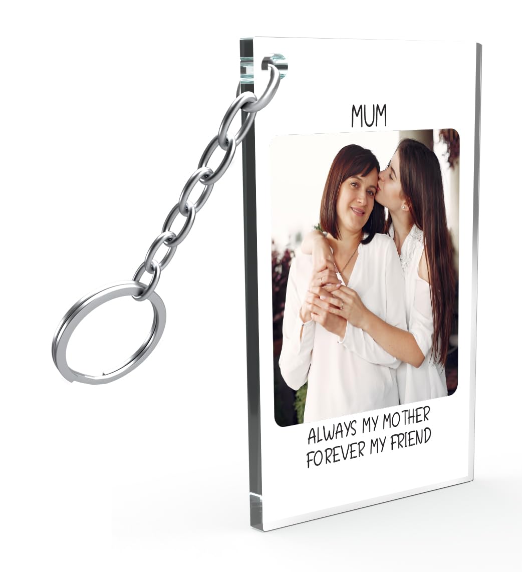 Star Online Unisex Best Mum Personalised Photo Keyring Mothers Day Gifts For Mum Birthday Presents From Daughter Son Custom Photo Keychain Gifts For Women, Mummy, Nanny (Best Mum)