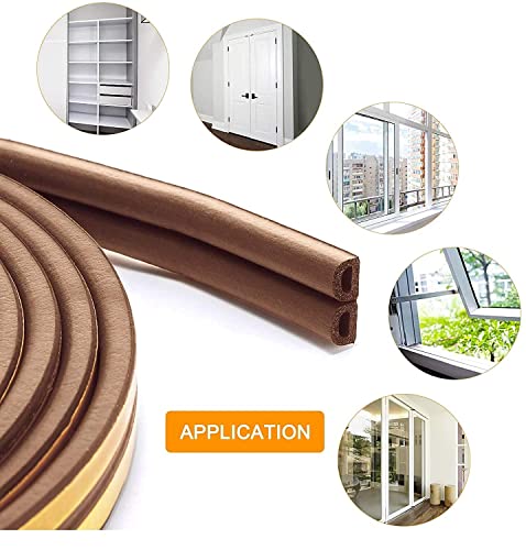 Image of Breewell Window Sealing Strips, Door Sealing Strip for Home, Door soundproofing Self-Adhesive Gap Sealing Tape-Brown, (pack of 5)