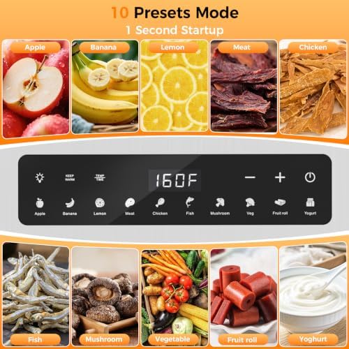 Suteck 14 Trays Food Dehydrator Machine for Jerky, Fruit, Veg - 3