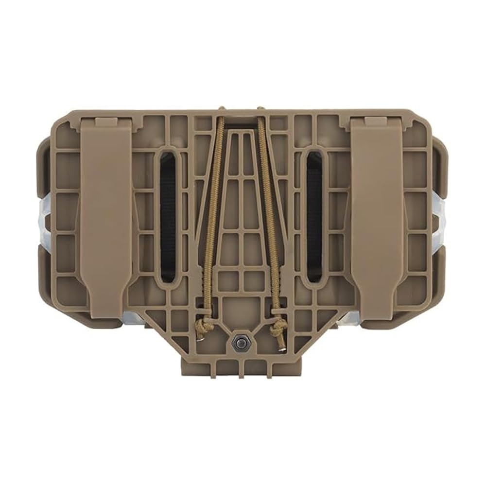 Pendentif Gilet Tactique Porte-Carte – Support Téléphone Pliable, Fixation MOLLE, Marron