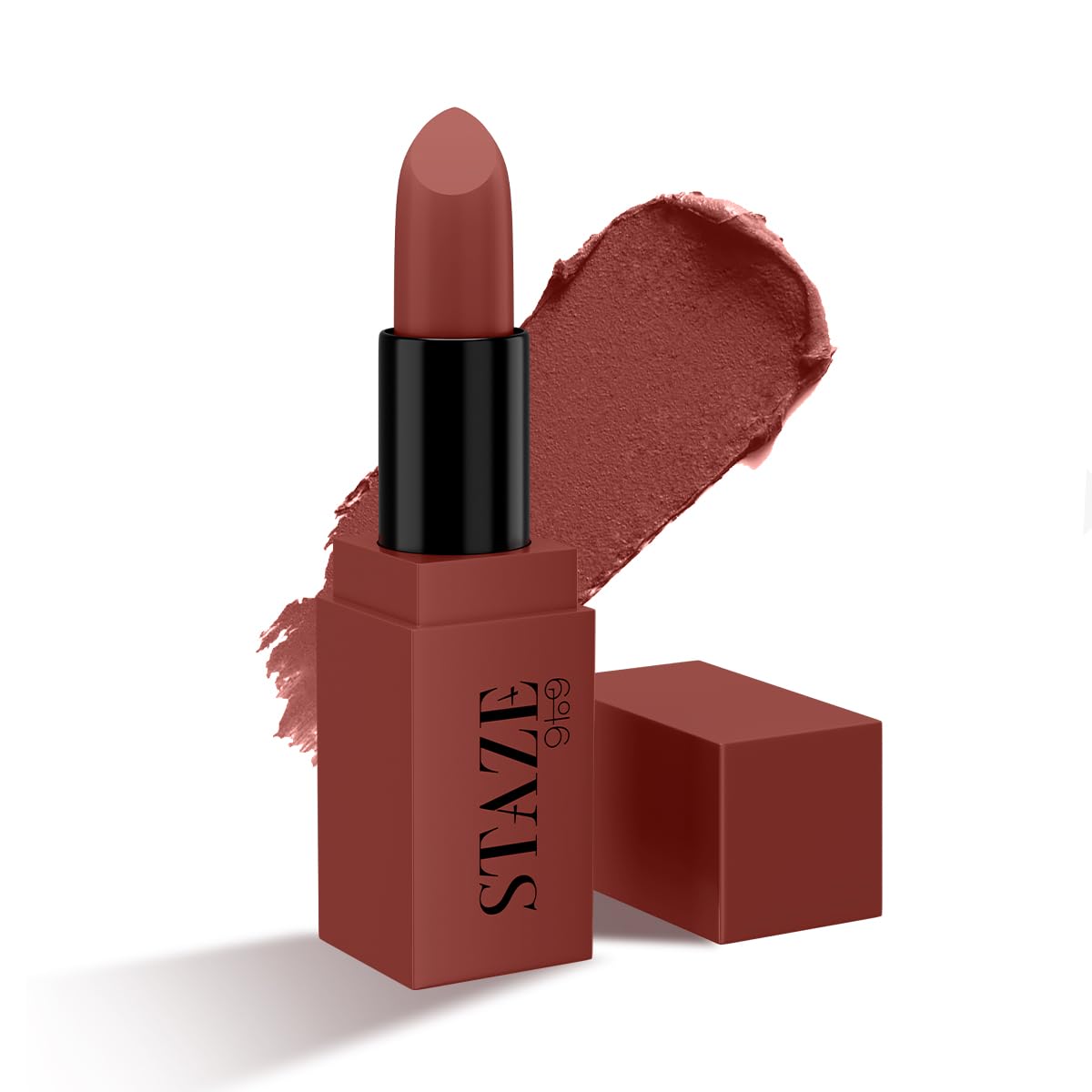 Staze 9to9 Crème De La Matte Lipstick | Intense Color Payoff | Weightless Silky Formula | Smudgeproof & Transferproof | 12 Hrs Stay | Non-Drying Pigmented Lightweight | 07 Hot Toddy | 4.2 g Staze 9to9 Crème De La Matte Lipstick | Intense Color Payoff | Weightless Silky Formula | Smudgeproof & Transferproof | 12 Hrs Stay | Non-Drying Pigmented Lightweight | 07 Hot Toddy | 4.2 g