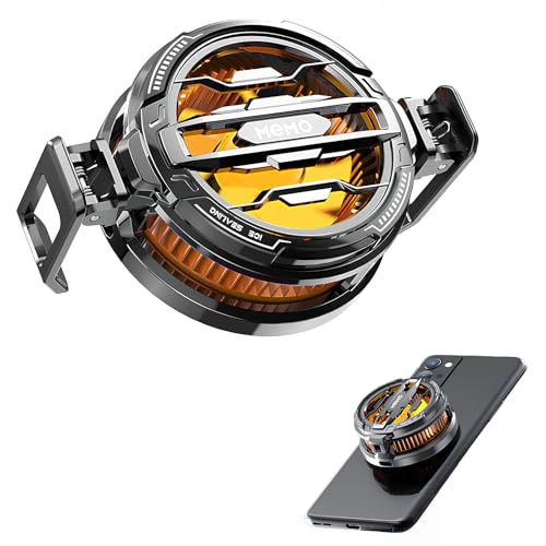 SUNSEATON Enfriador Magnético Teléfono - Ventilador de Refrigeración para Móviles para Juegos, Ligero y Silencioso, con Pinza de Resorte y Luz RGB, Compatible con iPhone y Móviles Android