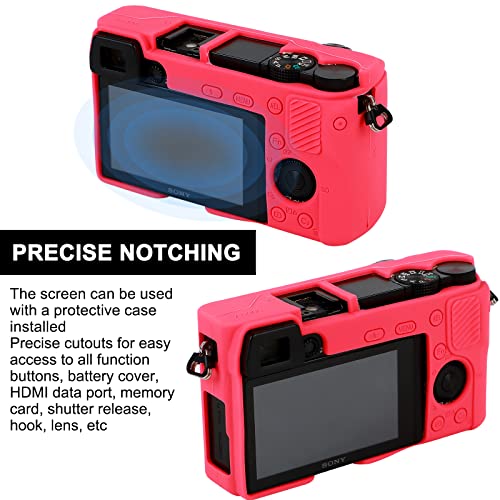 Funda de silicona suave para Sony Alpha A6000 en color rosa miniatura 5