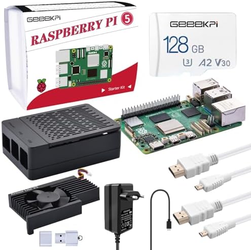 STUUC Raspberry Pi 4 Gehäuse mit Lüfter,3X Kühlkörper,1x Kartenleser,1x