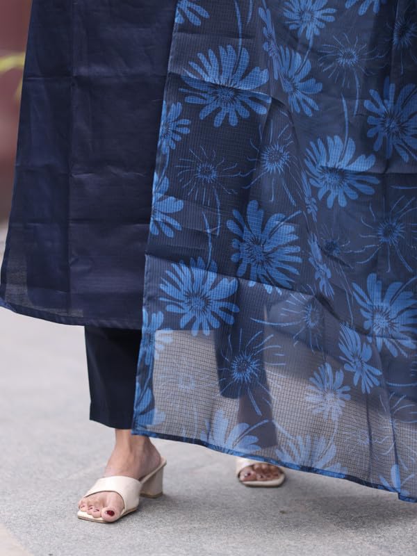 Image of Sun Fashion And Lifestyle Women's PV cotton Stitched Printed Aline Long Kurta Sets for Women