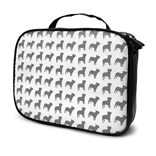 Preisvergleich Produktbild Kosmetiktasche, niedliches Bulldoggen-Muster, Aufbewahrungstasche, tragbar, multifunktional, geeignet für Sport, Fitnessstudio, Yoga, Strand, Baden