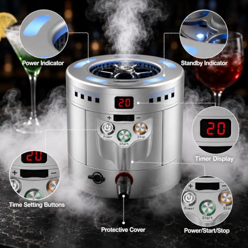 Máquina portátil de hielo seco y enfriador de vasos 25g miniatura 5