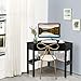 Tangkula Corner Desk, Corner Computer Desk, Wood Compact Home Office Desk, Laptop PC Table Writing Study Table, Workstation with Storage Drawer & Shelves