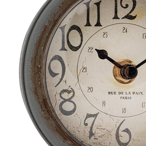 Creative Co-Op DA3835 Grey Pewter Mantel Clock thumb #9