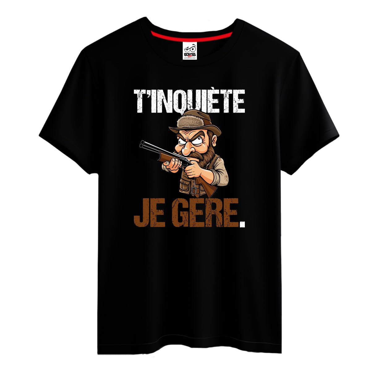 BOLOSS - T-Shirt Humour Papa Homme, Cadeau Cadeau Noël Papa, Fête des pères, Cadeau Homme Noël Anniversaire, Tee Shirt Blague, Drôle, Comique