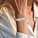 Leopard Bracelet for Women, Boho Leather Wrap Multi-Layer Pearl Crystal Bracelet Bangle Jewelry (Blessed Cross(Khaki))