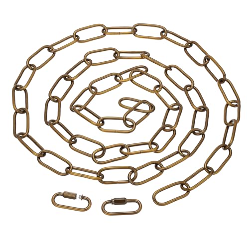PATIKIL 1,82 Mètre Chaîne Suspendu pour Éclairage, Chaîne en Boucle en Métal avec Connecteurs à Verrouillage à Vis à Maillon Rapide pour Suspendre...
