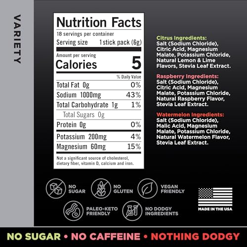 lmnt zero sugar electrolytes - variety pack  drink mix  12-count