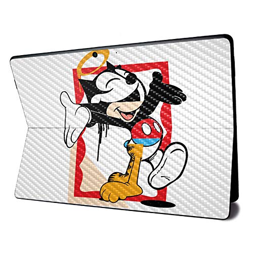 Image of MightySkins Carbon Fiber Skin for Microsoft Surface Pro X - Characters Swap | Textured Carbon Fiber Finish | Easy to Apply, Remove, and Change Styles | Made in The USA