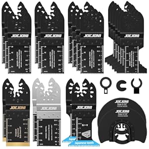 27 pcs lame scie oscillante, universelle outil multifonction saw blades accessoires kit, lame outil multifonction, pour fein multimaster, ryobi, milwaukee, bosch, dremel, dewalt, rockwell, makita