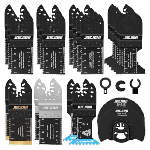 JOEJONI 27 tlg Multitool Sägeblätter Set, Universelles Multitool Zubehör, Oszillierendes Zubehör Set, für Fein Multimaster, Ryobi, Milwaukee, Bosch, Dremel, Dewalt, Rockwell, Makita and More