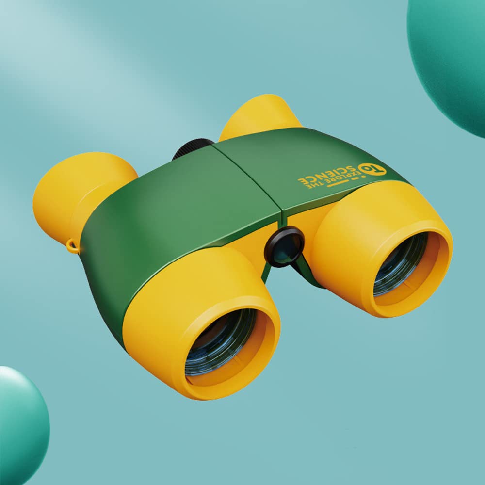 RIIPOO Binoculars for Kids, Folding Compact Camping Binoculars Toys for 3-12 Years Kids Boys and Girls, Green