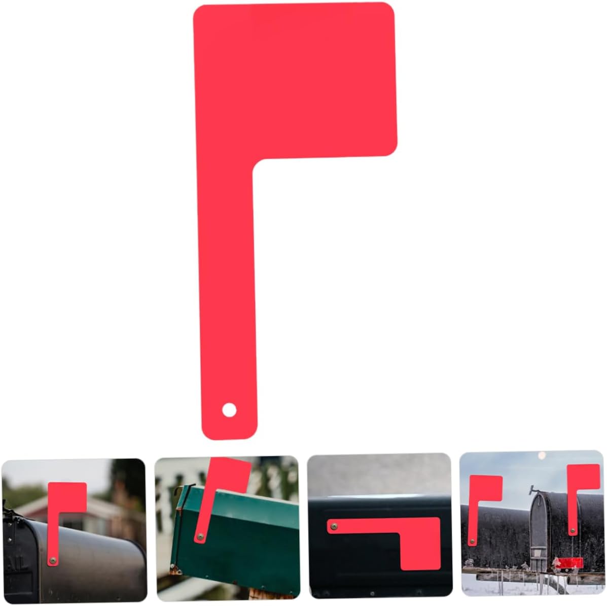 1piece Mailbox Flag Replacement Kit Red Mailbox Flag Accessory Acrylic Weather-resistant Design Highly Visible Signal for Mail