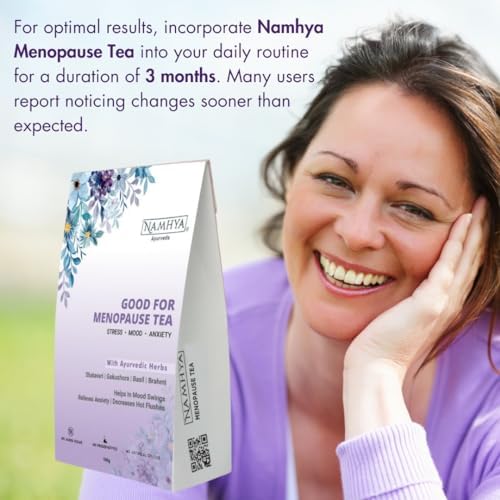 Namhya Menopause Herbal Tea – 100g (50 Cups) – Regulates Cycles, Relieves Cramps, Reduces Stress – Shatavari, Gokshura, Basil, Brahmi – Natural, No Preservatives – Supplements for Women - Image 6 thumbnail