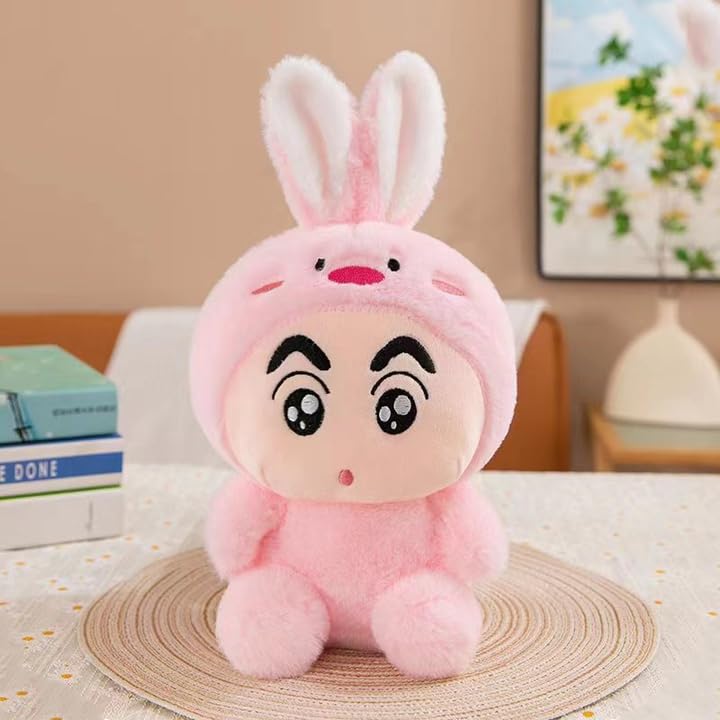 Image of Bunny Shinchan Soft Toy Teddy Bear for Baby Girl Kids Huggable Plush Stuffed Rabbit Ear Animal Plushie Birthday Gifts for Girls Friend Valentine Gift 35 cm