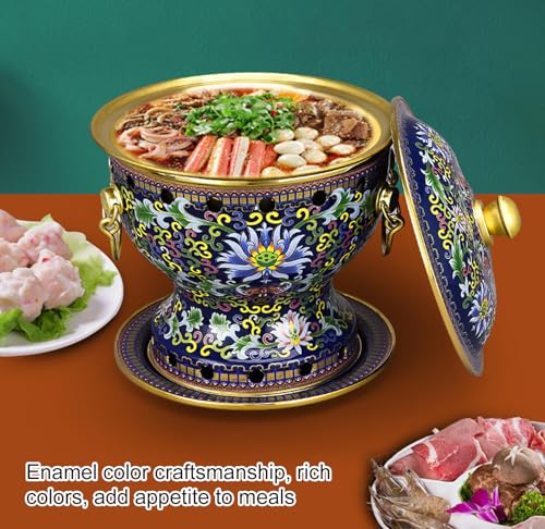 Olla pequeña para una persona en cobre cloisonné miniatura 4