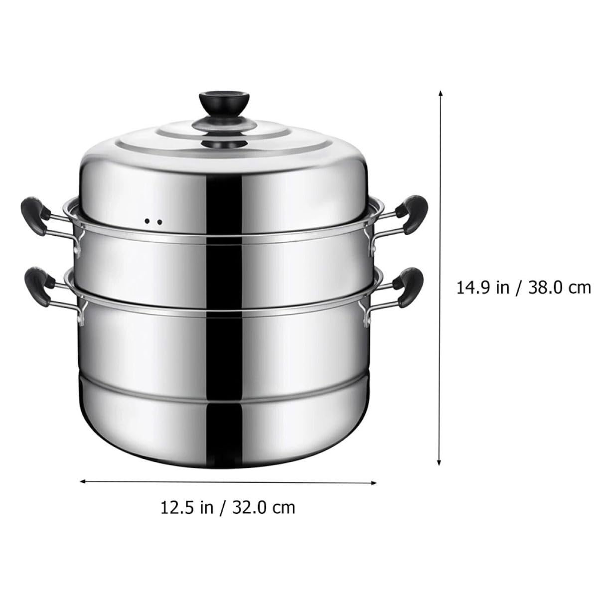 jojofuny Vaporera de Acero Inoxidable Utensilios de Cocina para Cocinar al Vapor Hogar de 3 Capas Resistente a Altas Temperaturas Color Aleatorio para Cocina a Gas