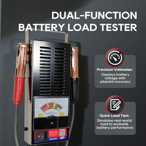 Image of TOPDC Car Battery Tester, 6V /12V, Battery Load Tester 100-1000 CCA, Automotive Battery Tester 100 AMP, for Cars, RVs, Motorcycles, ATVs, Boats
