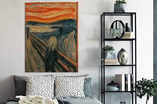 MuchoWow Canvas Schilderij Decoratie - 90x120 cm - De schreeuw - Edvard Munch - Wanddecoratie Muurdecoratie Woonkamer… - Afbeelding 7