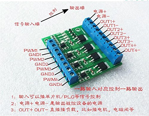 Diybigworld mos fet f5305s 4 channels pulse trigger switch controller Diybigworld MOS FET F5305S 4 Channels Pulse Trigger Switch Controller