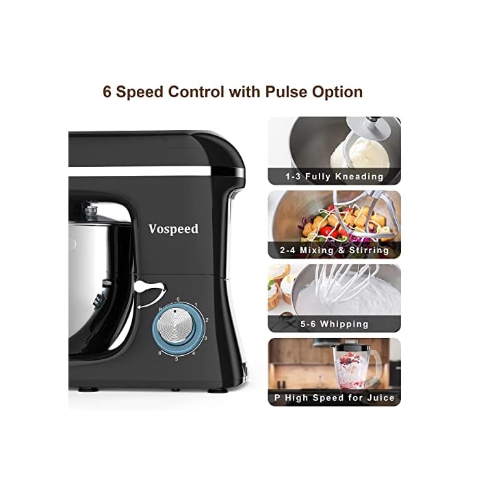 Buy Vospeed 5 IN 1 Stand Mixer, 850W TiltHead Multifunctional Electric