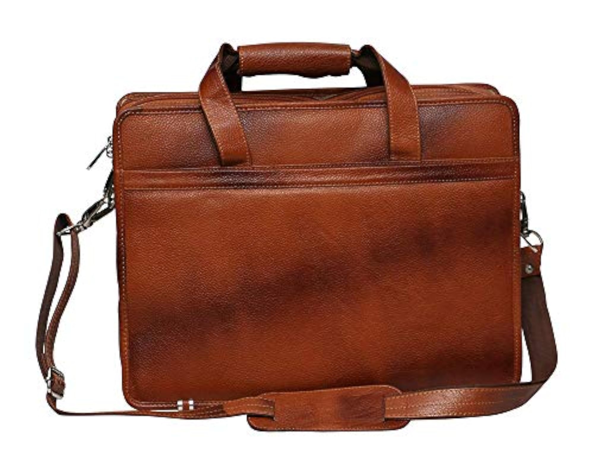 Genuine Leather Business Briefcase Office Bag, 15 Inch