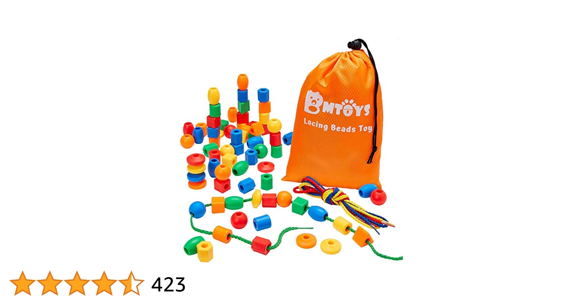 Beads Fine Motor Child Putting Beads On A Bead Stringing