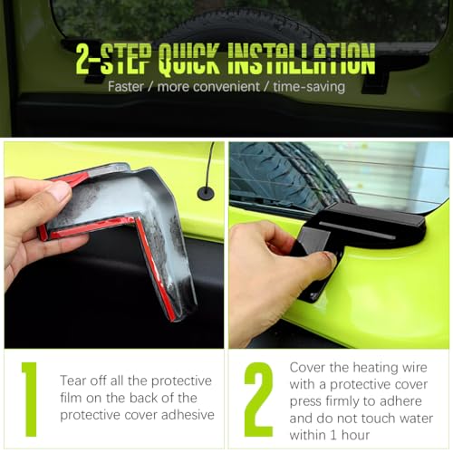 Image of STHIRA 2Pcs Shield Covers for Rear Windshield Defroster Heating Wire Universal Plastic Rear Windshield Heating Wire Protection Cover for Suzuki Jimny 2019 2020 2021 2022 2023 JB64 JB74W