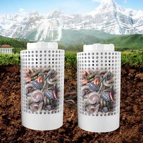 2 contenitori per compostaggio a vermi interrati, compostiera da giardino per esterni, per ridurre i rifiuti alimentari, compostiera sostenibile per aiuole rialzate a casa, sistema di compostaggio