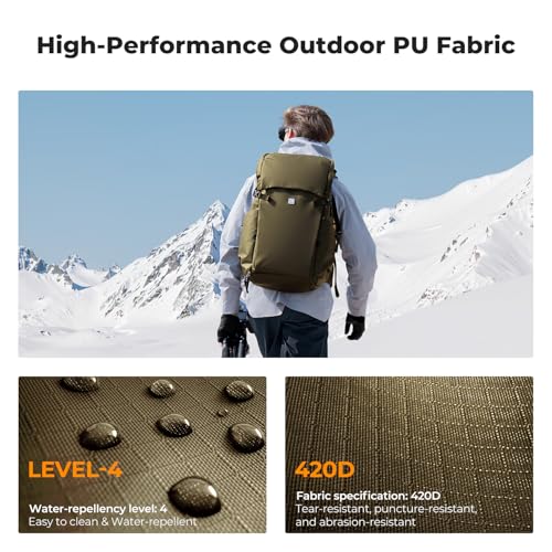 Mochila para cámara K&F CONCEPT 30L resistente al agua miniatura 2