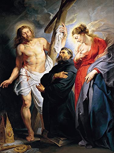 Tableau Rubens Saint Augustin déco murale salon 60x90