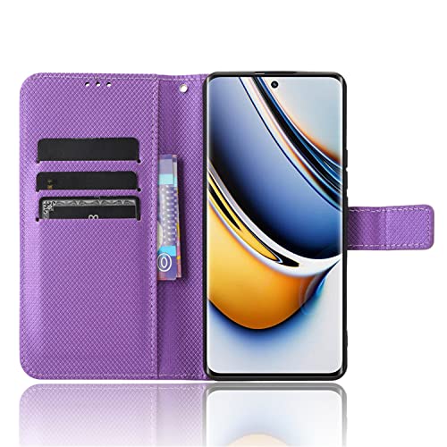 Capa de couro com proteção antiqueda com cordão compatível com Oppo Realme 11 Pro Plus 11Pro+ Realme
