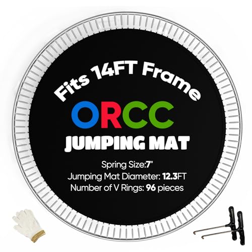 ORCC Trampoline Jumping Mat Fits 10FT Frames Trampoline with 60 V-Rings Fits 5.4