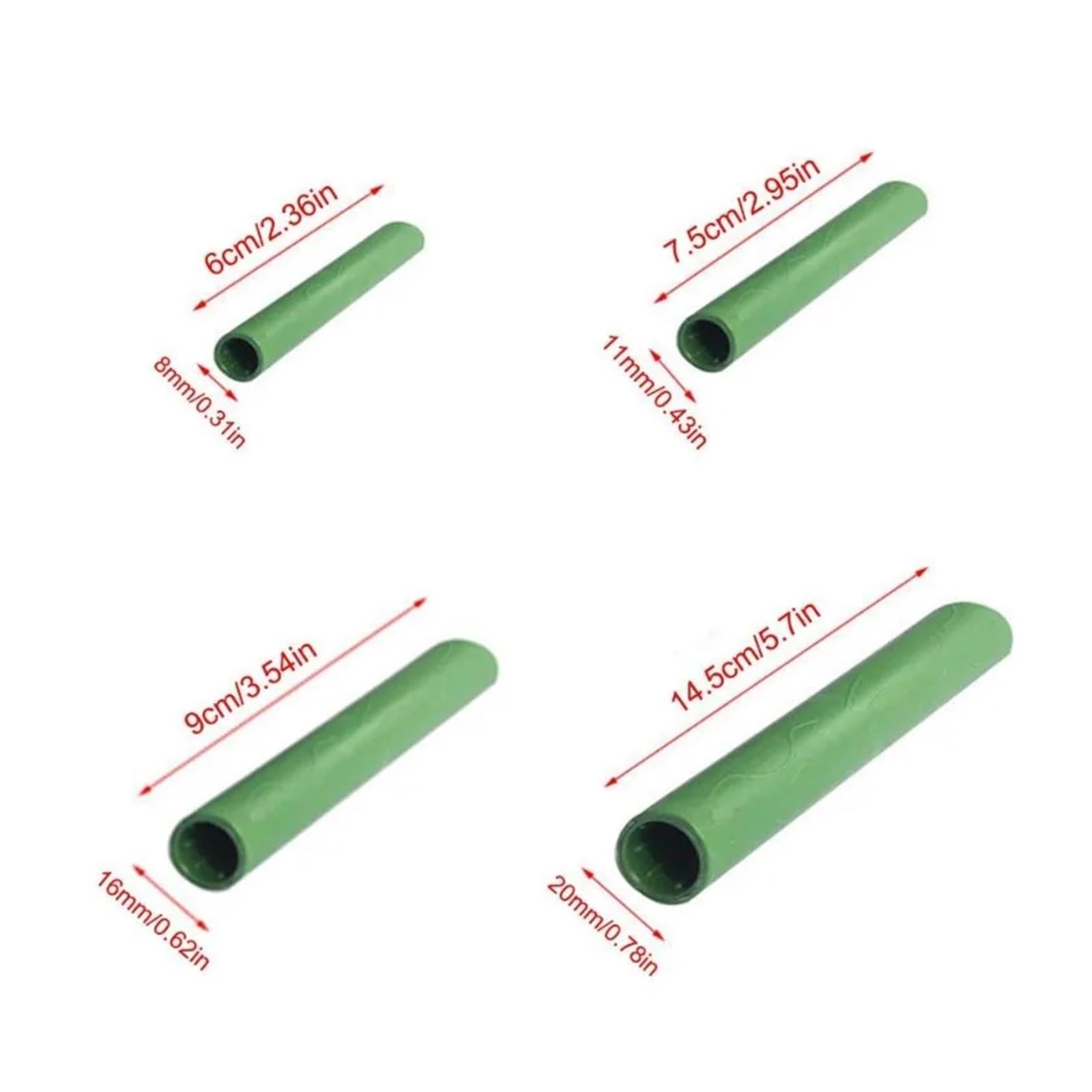 60 Stück Pflanzenstützverbindungsrohre for Kletterpflanzen, 8–20 Mm Gartenpfähle