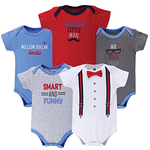 Image of Hudson Baby Unisex Baby Cotton Bodysuits 5-pack