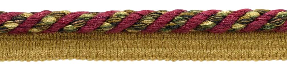 Cordon passepoil bordeaux vert olive passementerie couture abat-jour Veranda 22m
