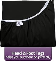 Vista 6 de DeaLuxe Kids Twin Deep Pocket Fitted Sheet - White - Microfiber - 16' Deep - Twin Size 39' x 75' - Perfect Fit for 14'-18' Mattresses