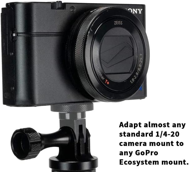 Miniatura 9 de VIZEMO Adaptador de montaje de trípode de cámara de aluminio 14-20 con tornillo de pulgar, adaptador de montaje roscado, soporte de trípode para