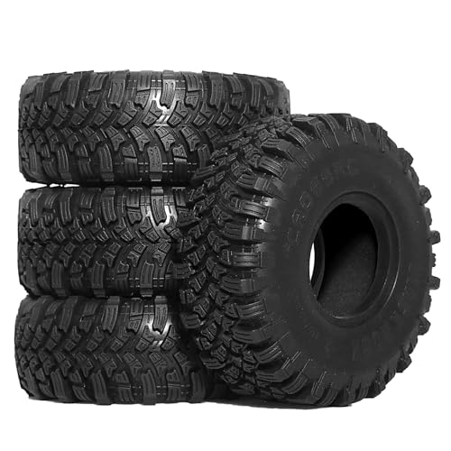 WLYEJEA 1.9inch RC Mud Slingers Tires 115 * 45mm RC Super Soft Sticky Crawler Tyres Set Fit for 1/10 RC Crawler Car TRAXXAS TRX4 TRX6 AXIAL SCX10 D90 Redcat Gen8(4PCS)
