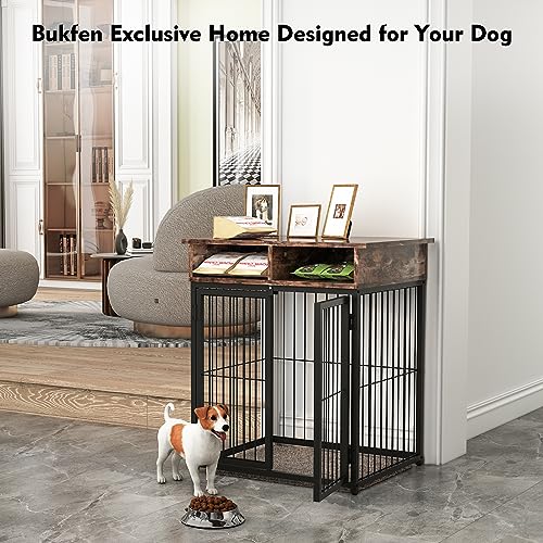 Bukfendogcratefurniturewithcushionwoodendogcratewithdoubledoorsdogkennelindoorendtabledogcagehouse  Urban Country Home Decor Bukfen dog crate furniture with cushionwooden dog crate with double doorsdog kennel indoorend table dog cage house  urban country home decor