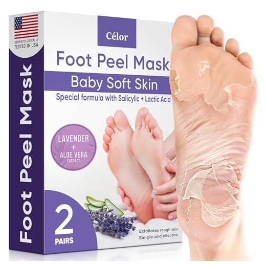 Foot Peel Mask (2 Pairs) - Foot Mask for Baby Feet and Remove Dead Skin - Baby Foot Peel Mask with Lavender and Aloe Vera Gel for Men and Women Feet Peeling Mask