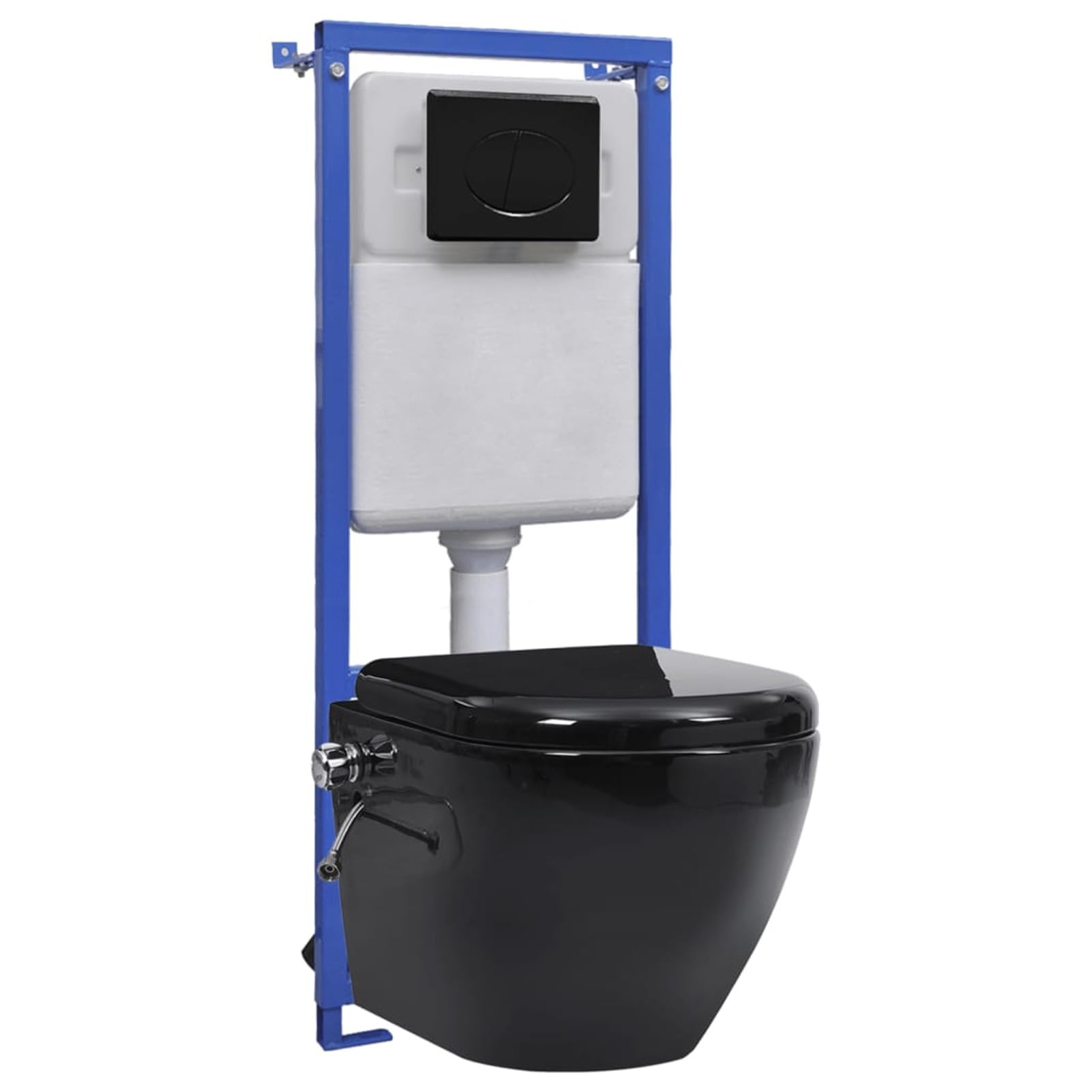 Inodoro suspendido sin Borde con Cisterna Oculta cerámica Negro, Inodoro Completo, Baños Completos, Toilet