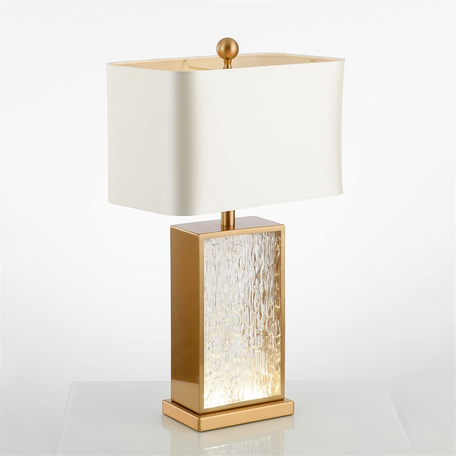 Affascinante Modern Creative Light Luxury Glass Table Lamp Exquisite Bedroom Bedside Indoor Decorative, 56cm (height) Arredamento per la casa